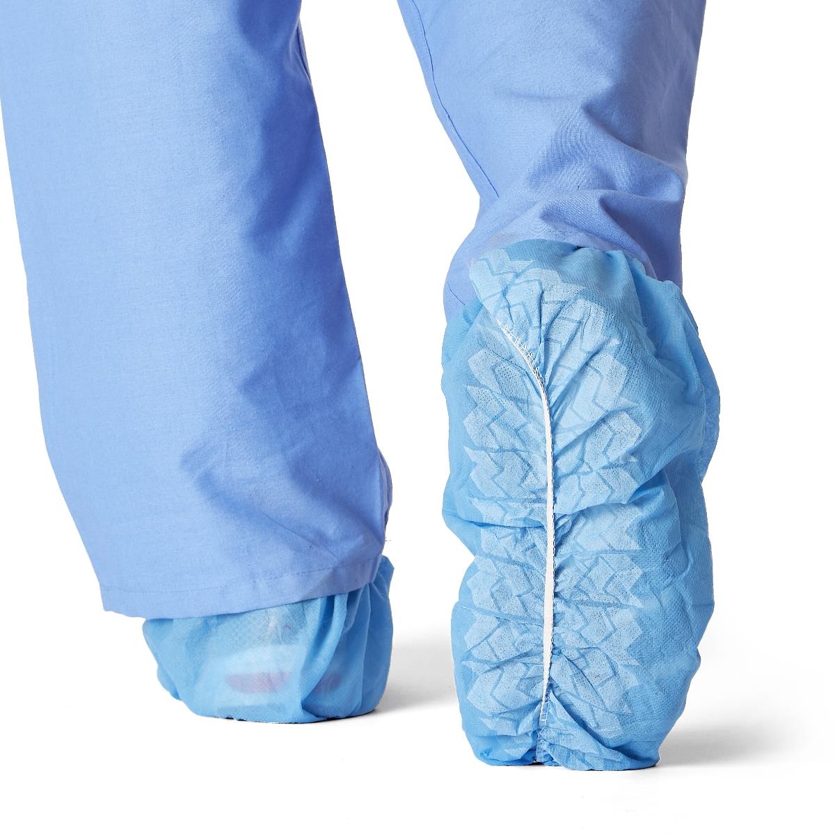 Medline Non-skid Blue Polypropylene Shoe Covers, 150/pair